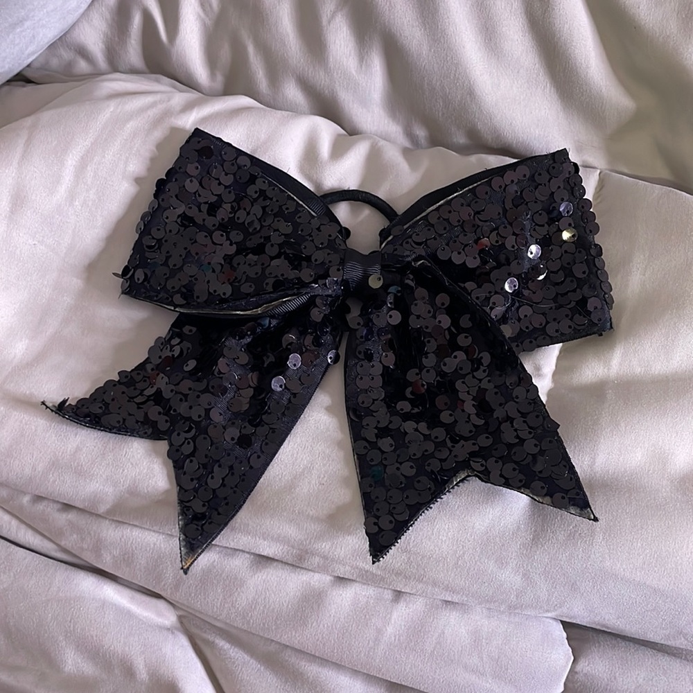Black Cheer/Dance Hairbow